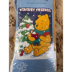 Disney Winnie The Pooh Wintery Friends 28 X 40 Decorative Yard Flag 28" x 40"